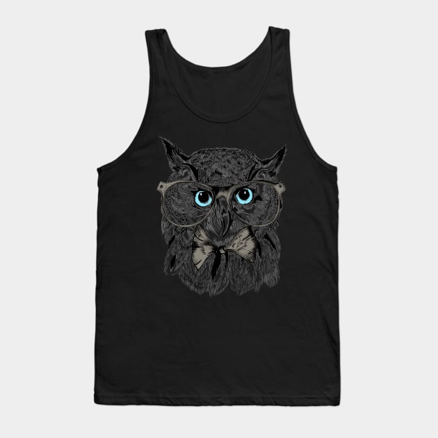 Owl Art best funny cute owl fans gift for Men Women Tank Top by mohamadbaradai